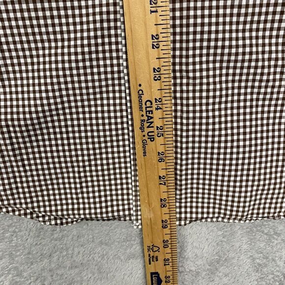 J Crew Shirt Mens Large Brown Check Plaid Button Down Slim‎ Lightweight Cotton - Picture 3 of 10